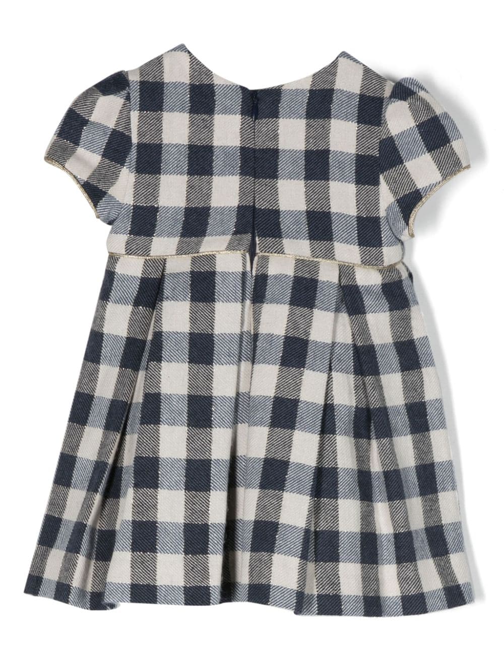White and blue dress for baby girls