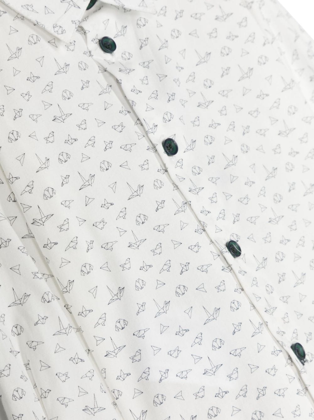 Camicia bianca per neonato con stampa origami