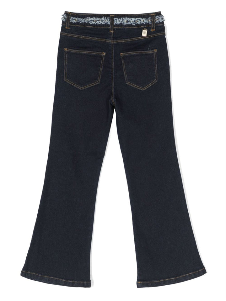 Blue flared jeans for girls