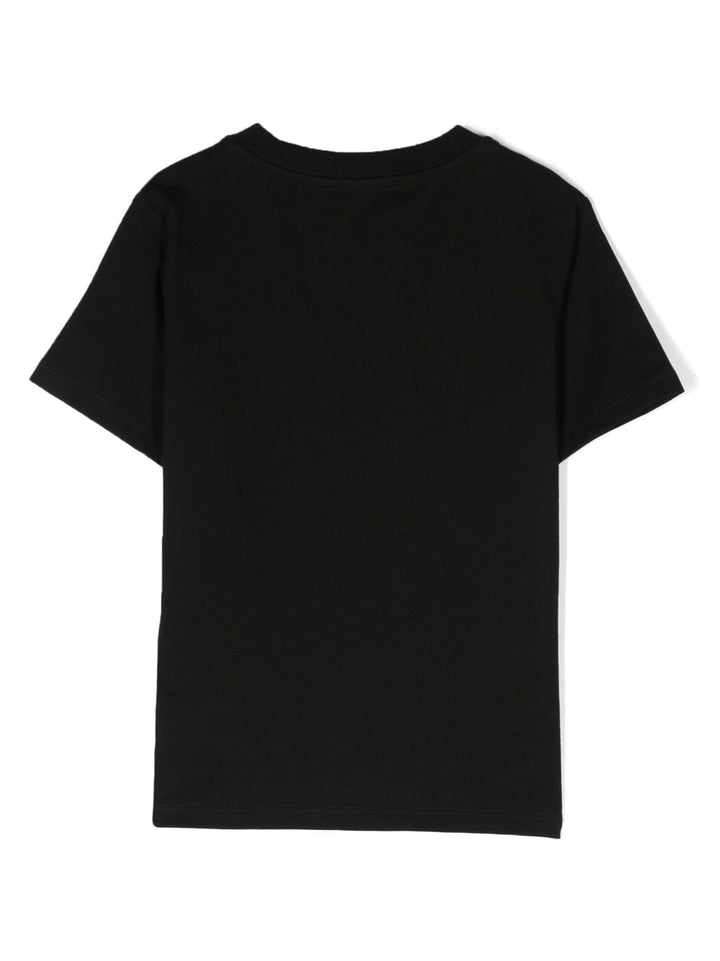 Black t-shirt for boys with white logo