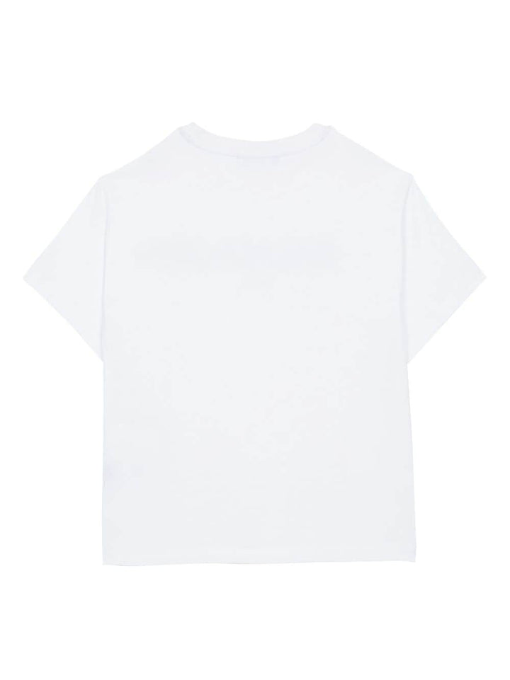 White t-shirt for children with black logo