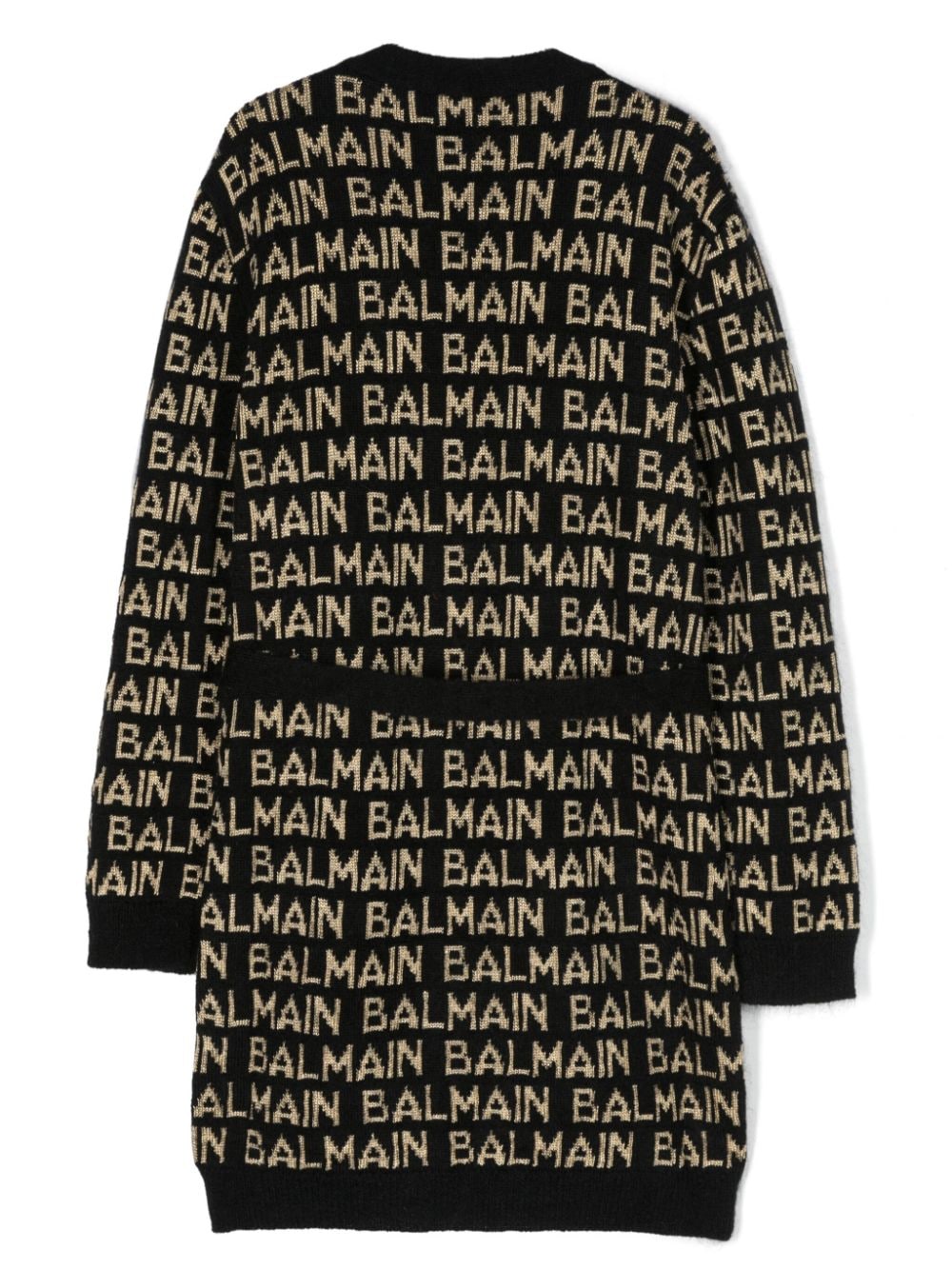 Cardigan per bambina in cashmere nero