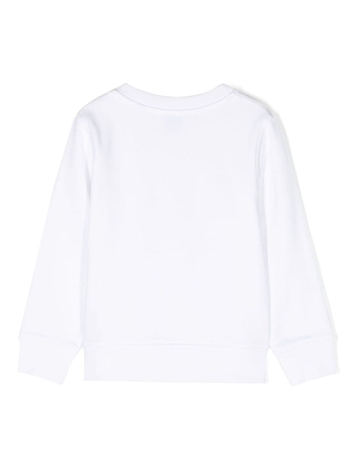 White sweatshirt for children with logo