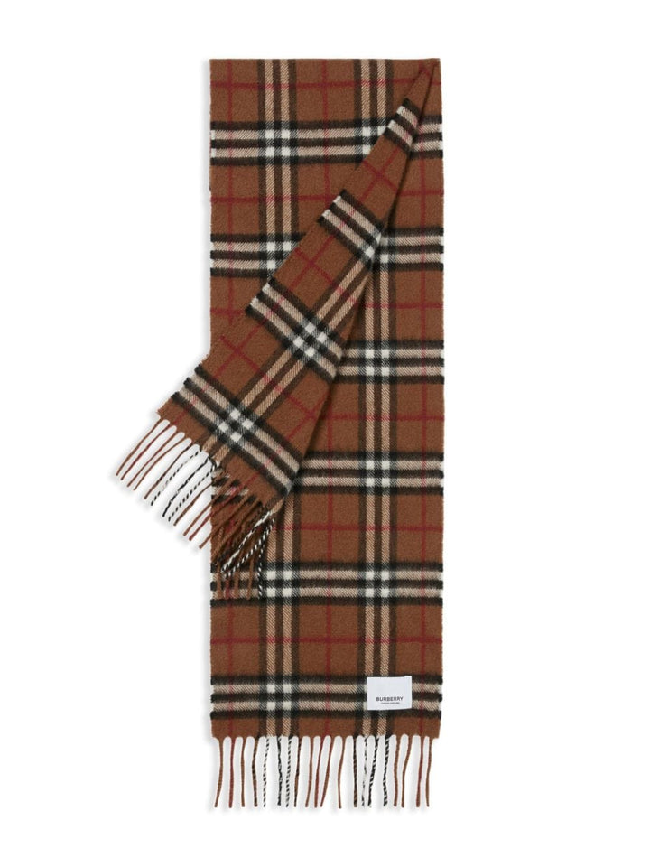 Brown scarf for kids in cashmere