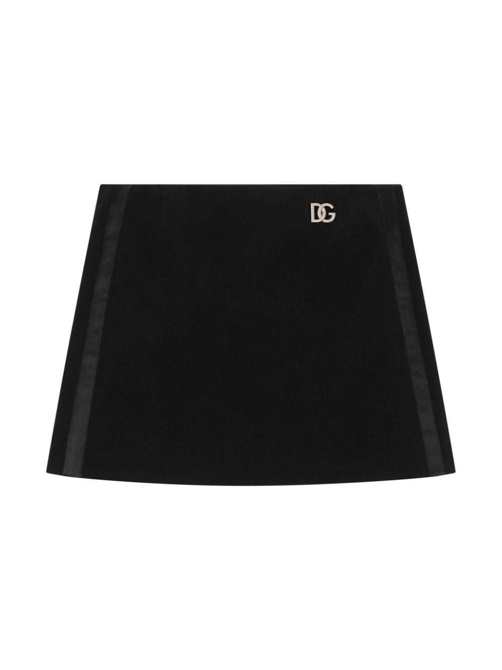 Gonna nera per bambina con logo L54I82G7K5G N0000 Dolce & Gabbana Kids 