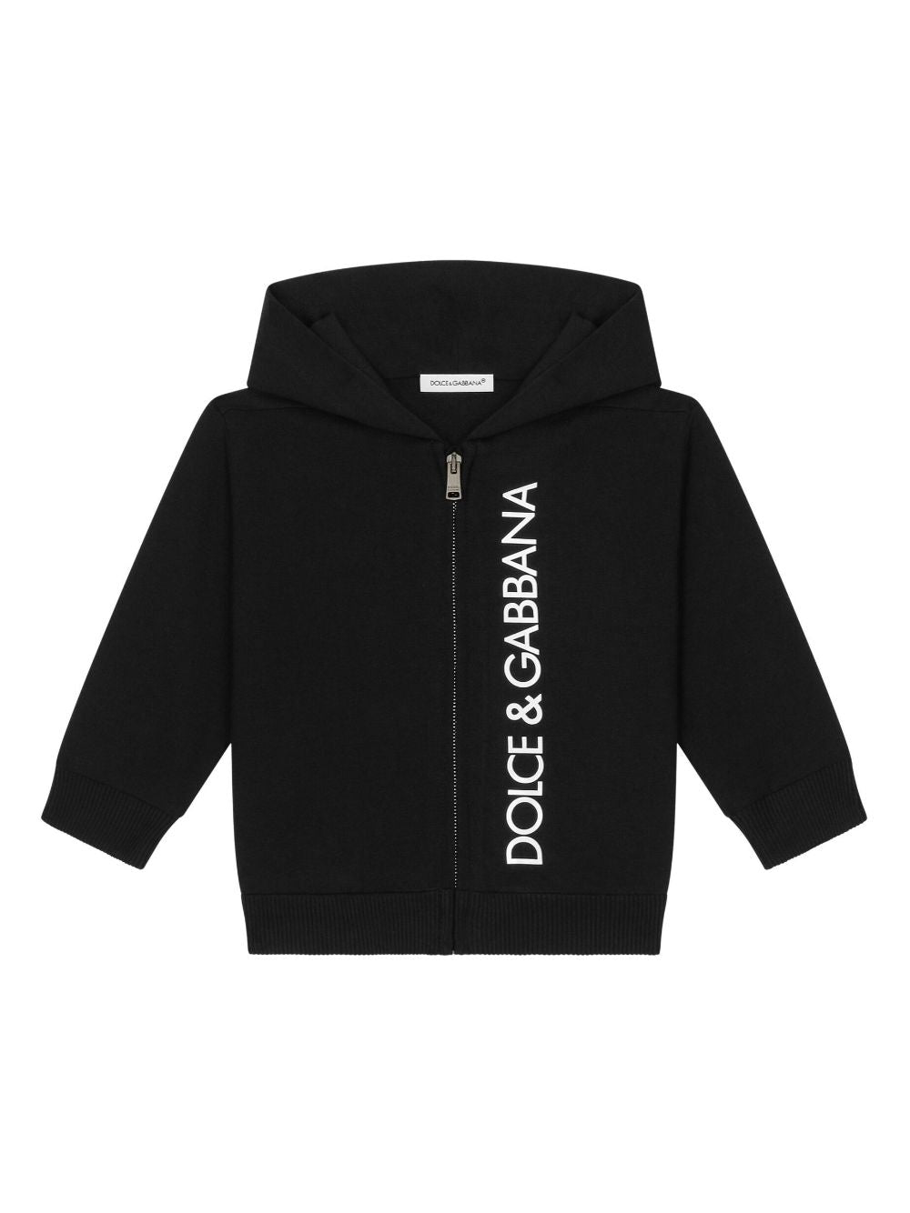 Black sweatshirt for newborns with logo
