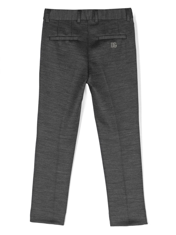 Gray children's trousers with logo