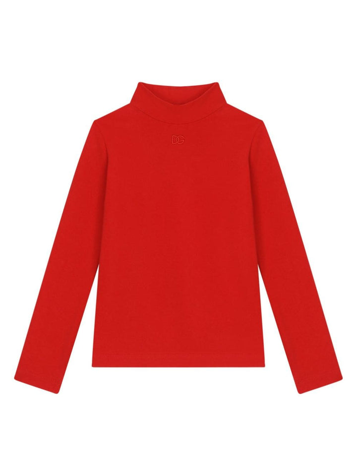 Maglione rosso per bambina