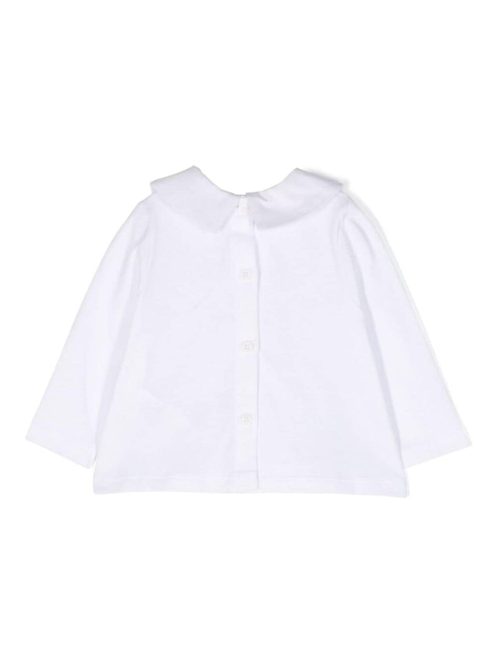 Blusa bianca per bambina con logo