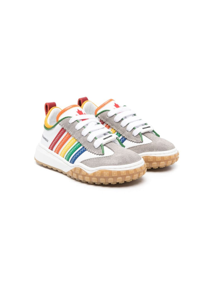 Sneakers bianche e multicolore per bambino