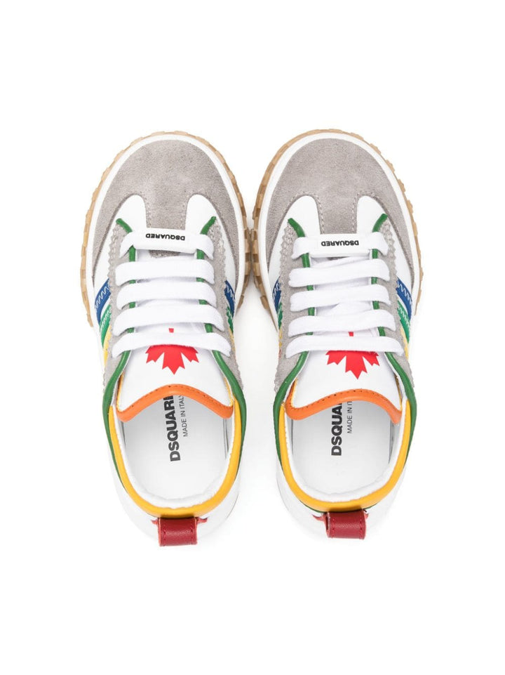 Sneakers bianche e multicolore per bambino