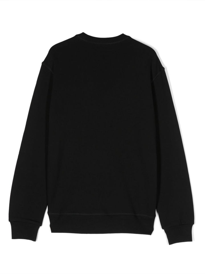 Black sweatshirt for boys with print
