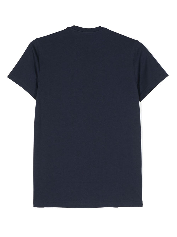 T-shirt blu per bambino con stampa