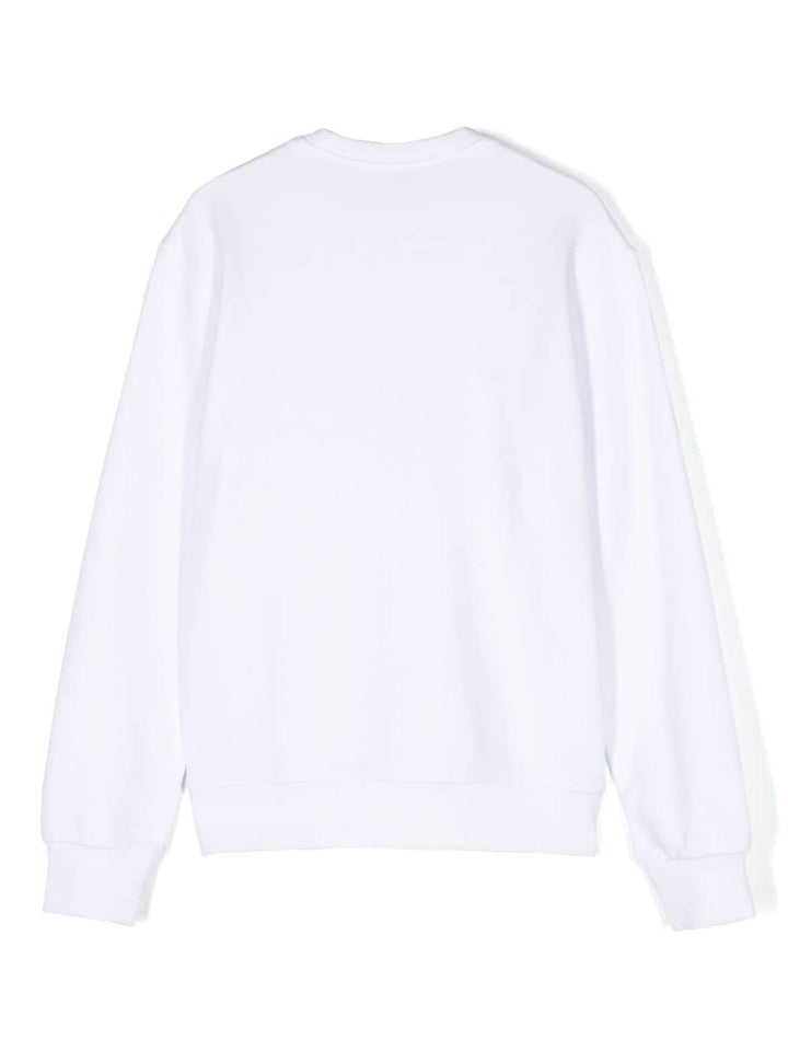 White sweatshirt for boys with ICON print