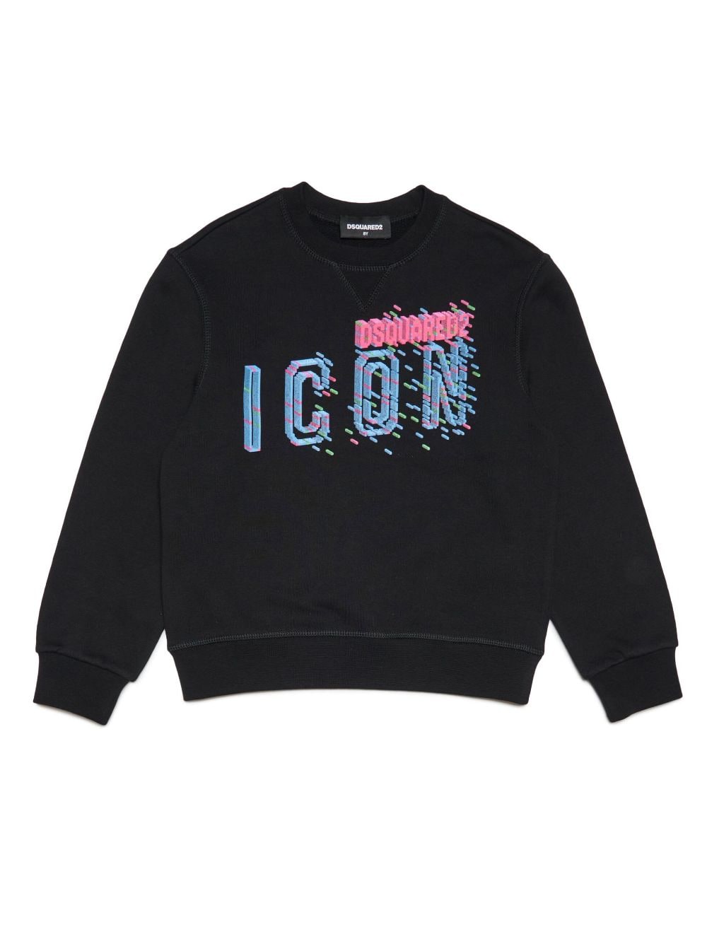 Black sweatshirt for boys with ICON print