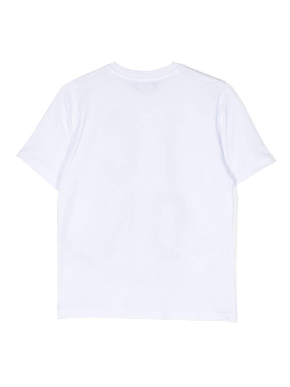 White t-shirt for boys with ICON logo