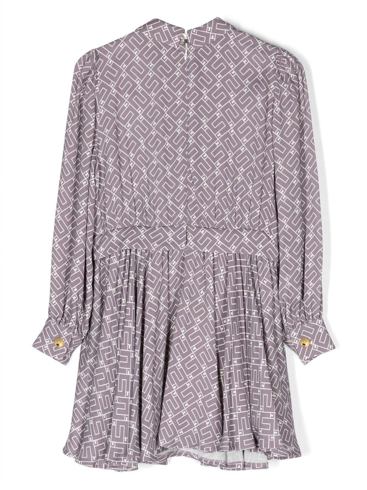 Purple dress for girls with logo
