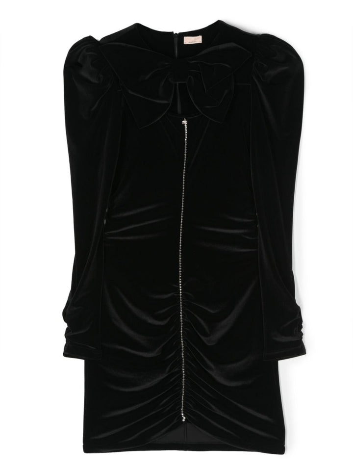 Black velvet dress for girls