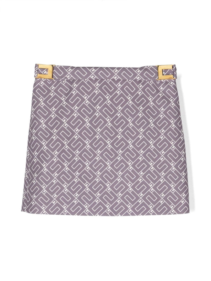 Purple and white skirt for girls