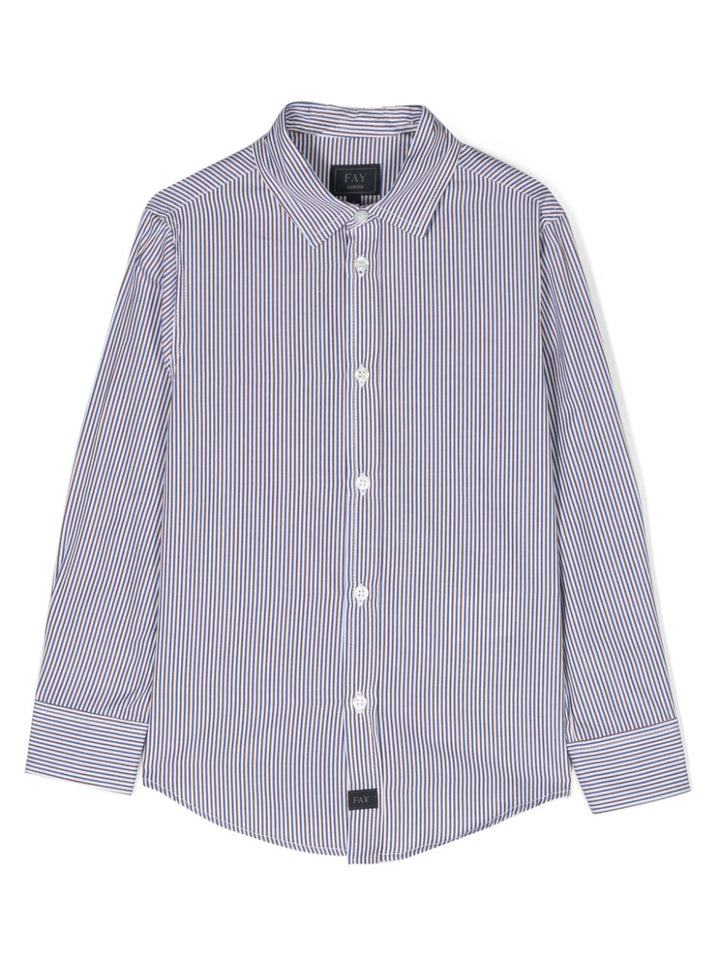White and blue shirt for boys