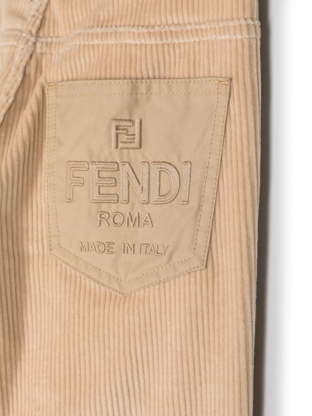 Pantalone beige per bambina con logo JMF450AOBA F1B2Y Fendi Kids 
