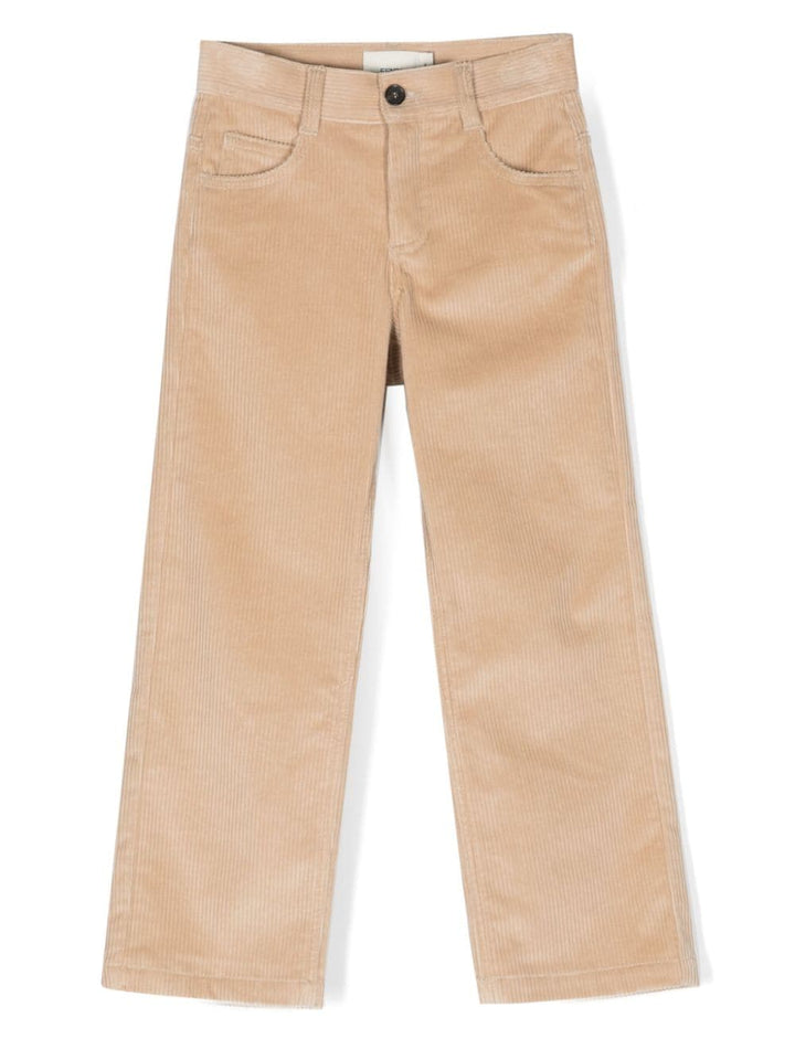 Pantalone beige per bambina con logo JMF450AOBA F1B2Y Fendi Kids 