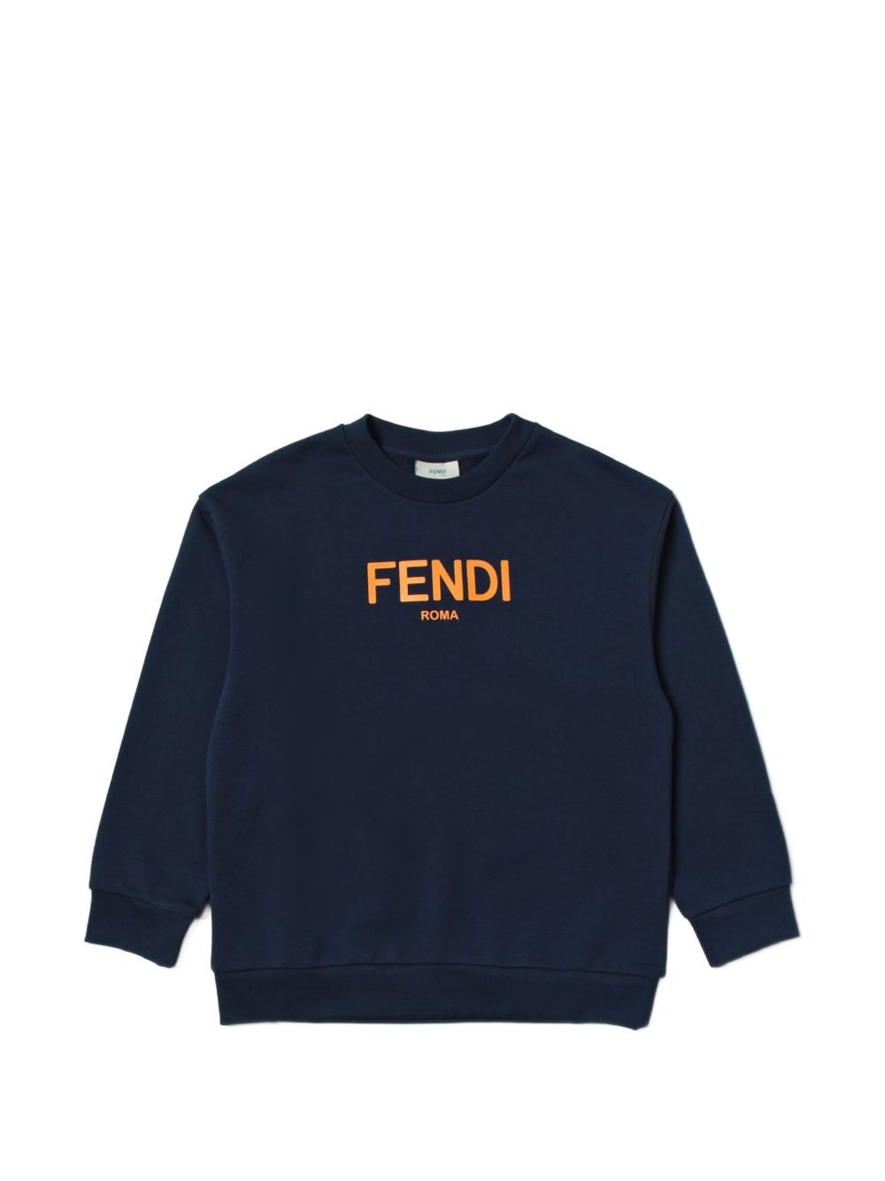 Felpa blu per bambino con logo JUH0515V0 F1I11 Fendi Kids 
