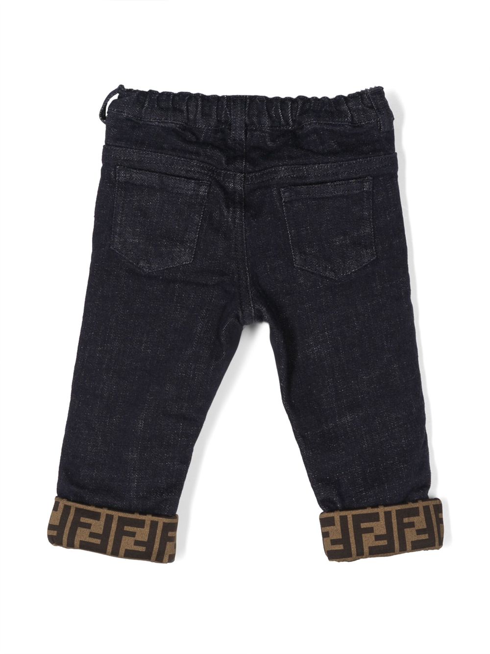 Midnight blue jeans for newborns with logo