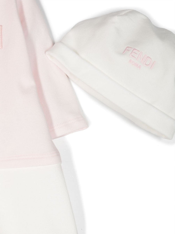 Tutina rosa chiaro per neonata con logo