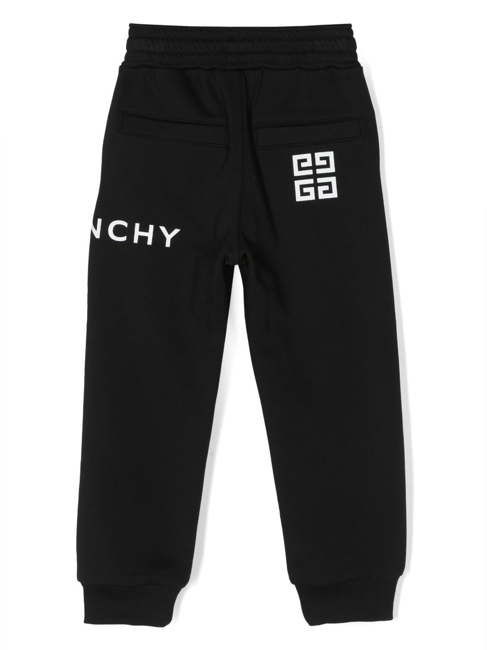 Black sports trousers for boys with logo