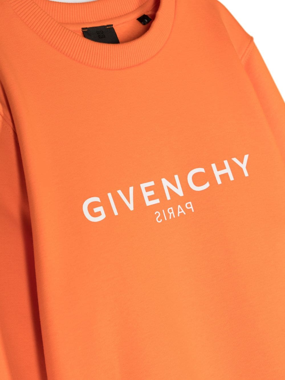 Orange sweatshirt for children with logo
