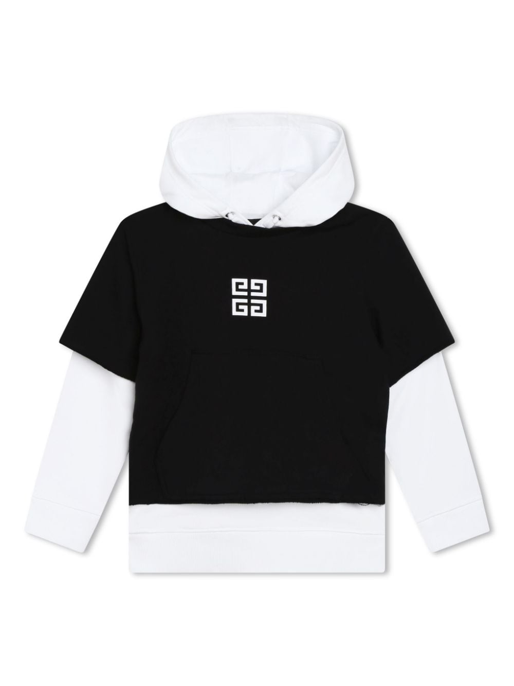 White and black sweatshirt for boys with logo