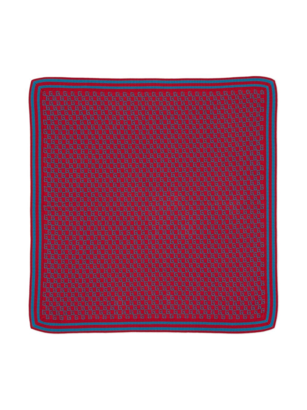 Red and blue baby blanket