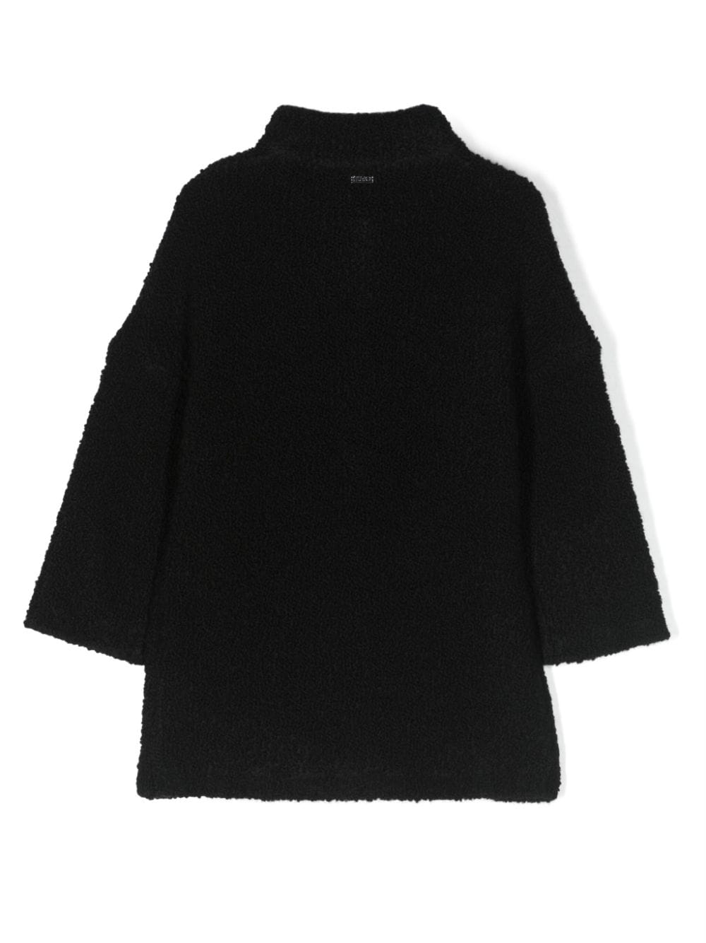 Black sheepskin coat for girls