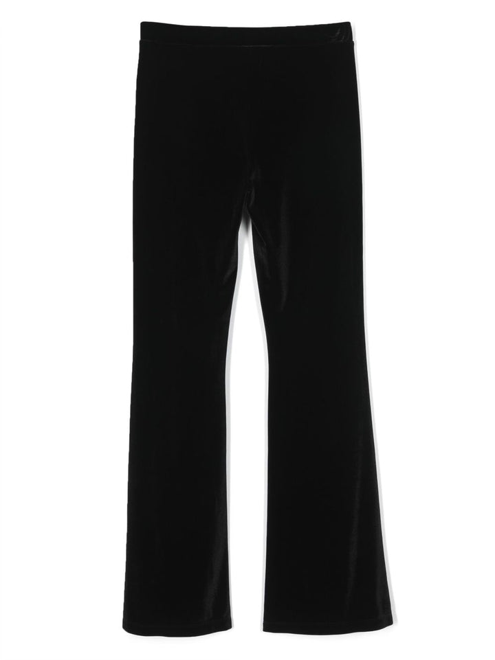 Black flared trousers for girls