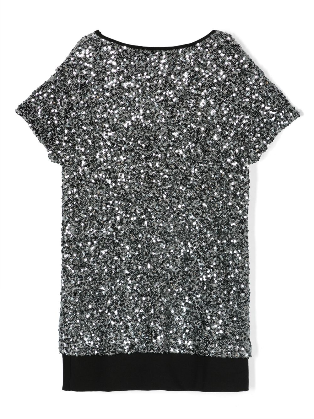 Silver dress for girls with sequins