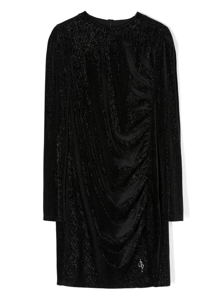 Black lurex dress for girls