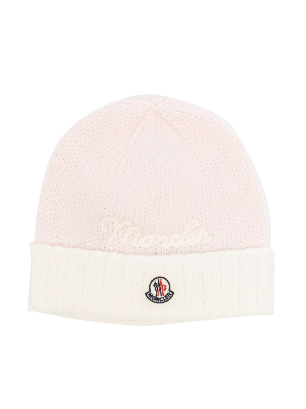 Pink hat for baby girls with logo