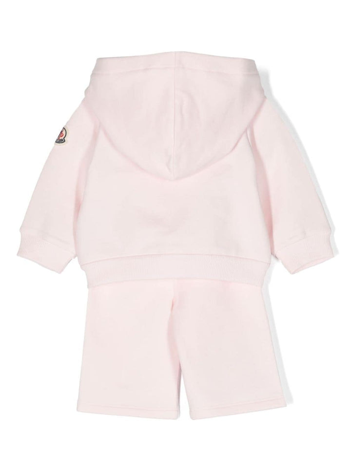 Completo sportivo rosa per neonata con logo