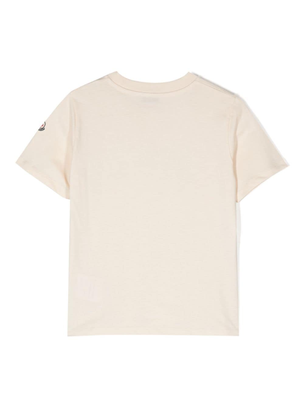 Beige t-shirt for girls with logo
