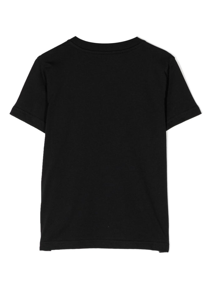 Black t-shirt for boy with logo