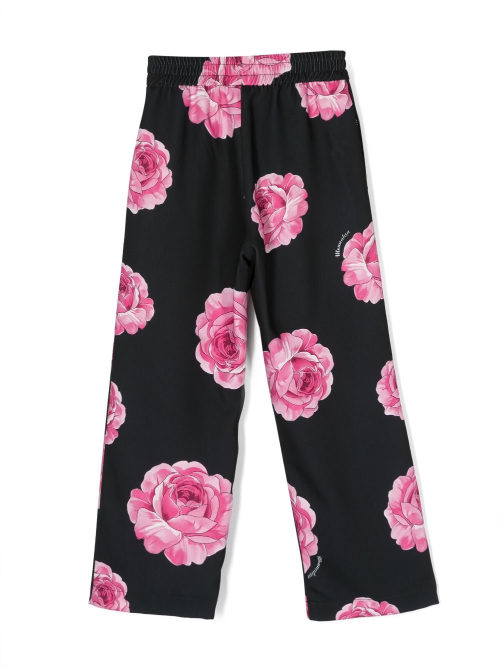 Pantalone nero per bambina con rose