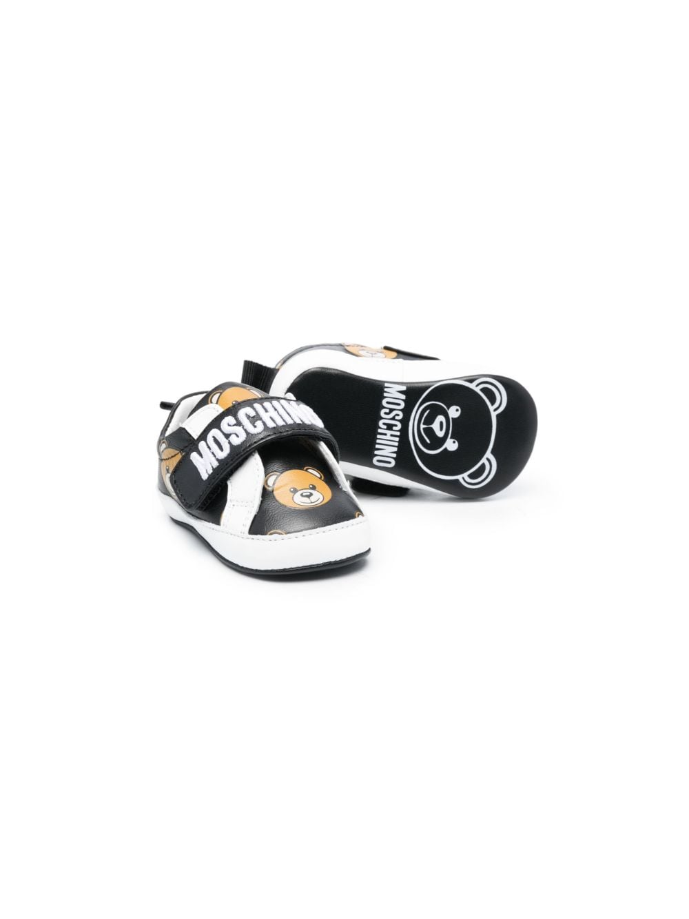 Sneakers nere e bianche per neonato