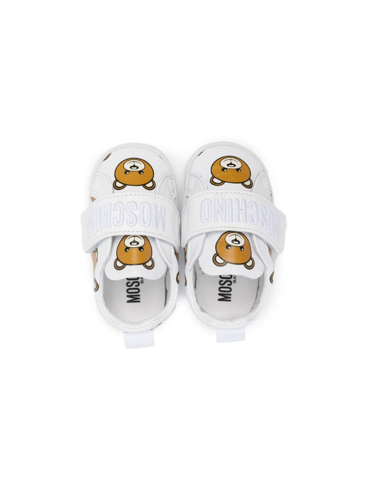White leather baby girl sneakers