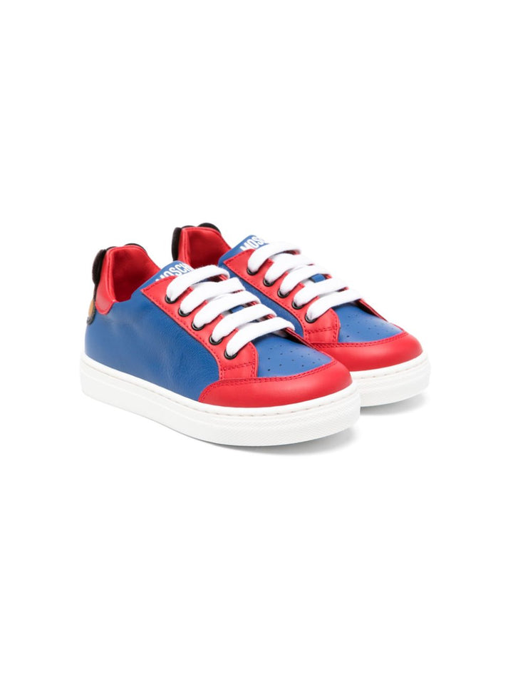 Blue and red sneakers for children