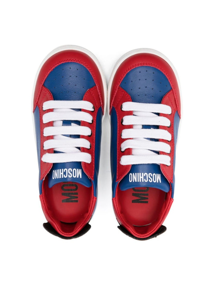 Blue and red sneakers for children