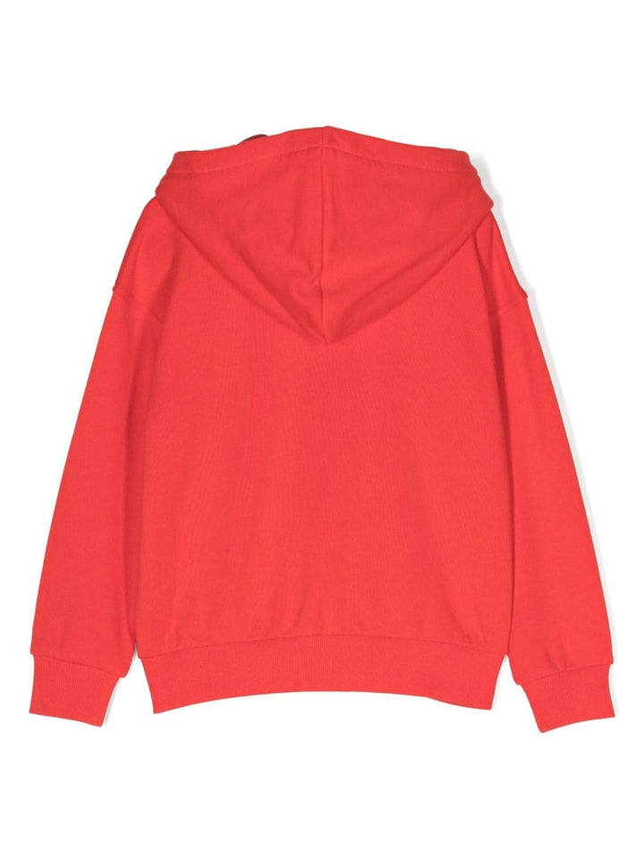 Red sweatshirt for boys with logo