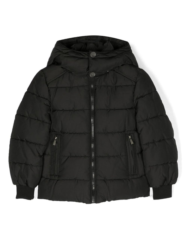 Black jacket for boys with logo