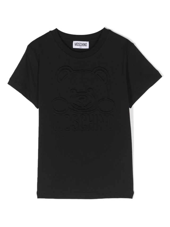 Black children's t-shirt with logo