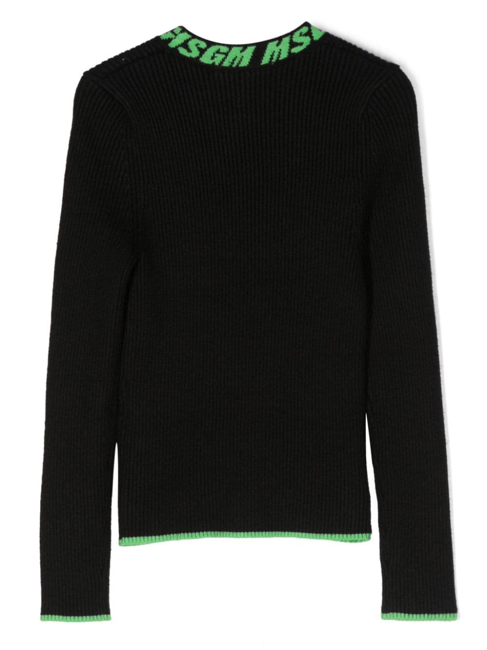 Black sweater for girls with logo